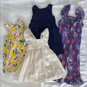 Toddler Spring/Summer Dresses & Jumpsuit Lot Size 12-18 Months
